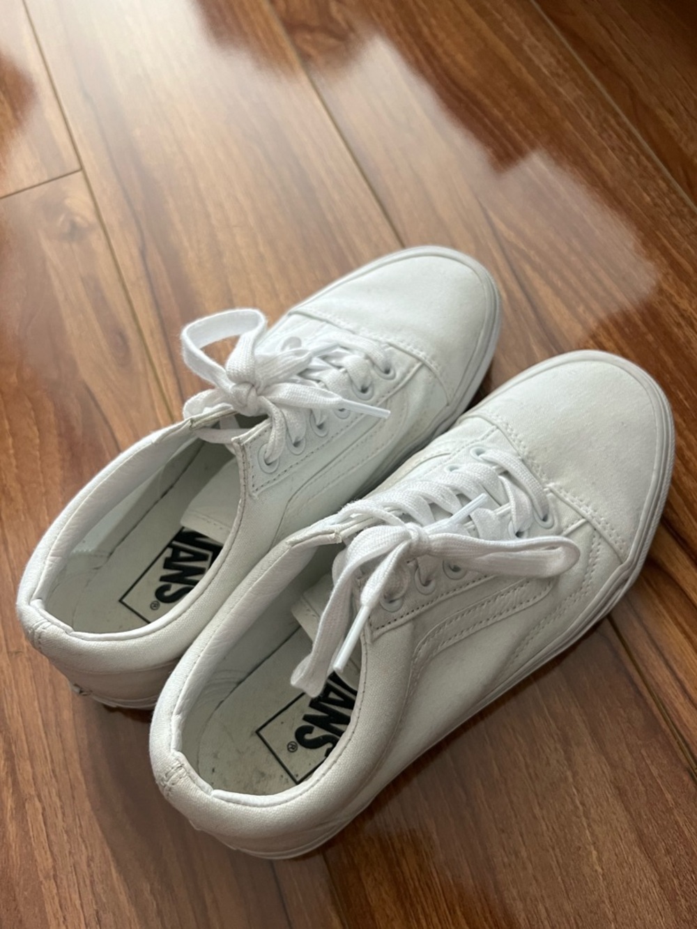 Vans White | Low-Top Canvas Sneakers